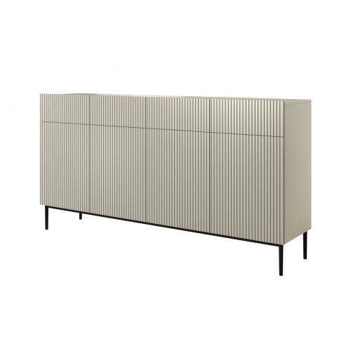 Komoda z szufladami Nicole 200 cm - kaszmir / czarne nóżki